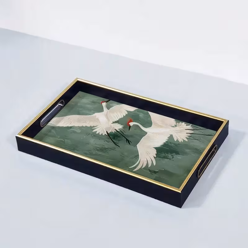 Bandeja decorativa aves